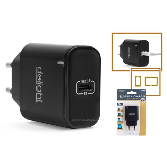 Hálózati USB-C töltő adapter fekete 55046BK