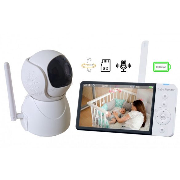 Vezeték nélküli megfigyelő és bébiőr kamera hordozható LCD monitorral ABM700DVR-LCD