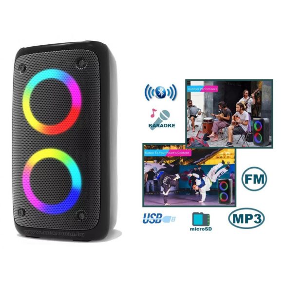 Hordozható USB/SD/MP3 lejátszó Bluetooth multimédia hangfal FM rádióval AM2301BT