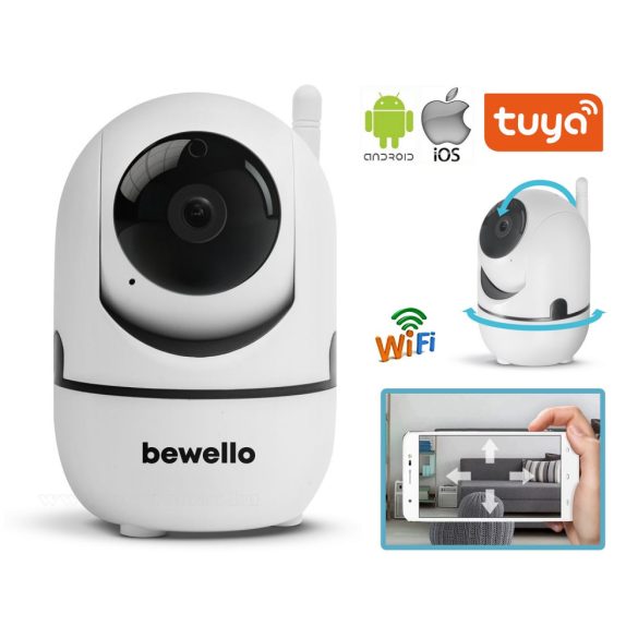 Vezeték nélküli Wifi IP Android iPhone forgatható SD DVR megfigyelő kamera Bewello BW2030-FHD-WIFI