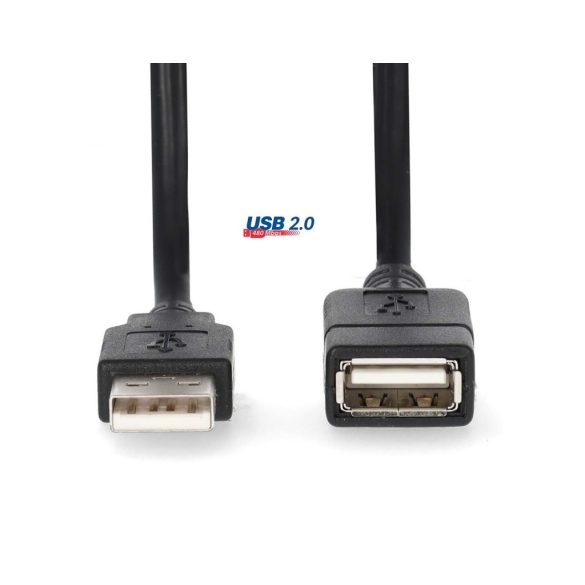 USB 2.0 hosszabbító kábel A-aljzat A-dugó 1 m GL60010BK10