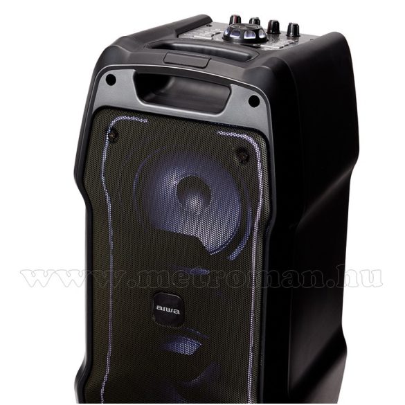 AIWA KBTUS-400 Hordozható Bluetooth Party Karaoke hangfal, Karaoke szett vezeték nélküli mikrofonnal