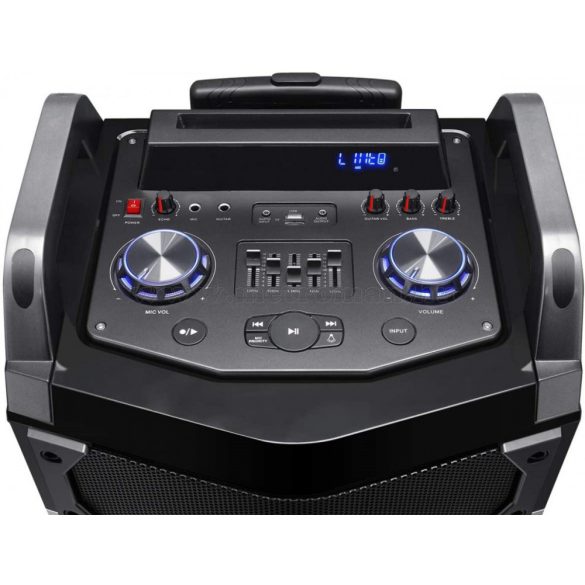 AIWA KBTUS-700 Hordozható Bluetooth Party Karaoke hangfal, Karaoke szett vezeték nélküli mikrofonnal