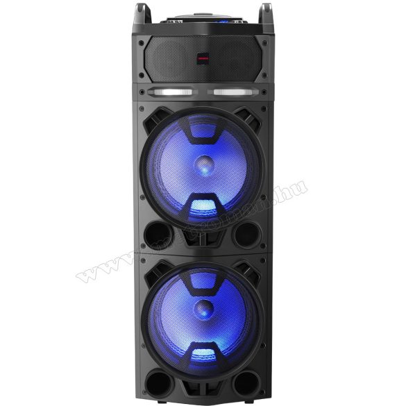 AIWA KBTUS-900 Hordozható Bluetooth Party Karaoke hangfal, Karaoke szett vezeték nélküli mikrofonnal