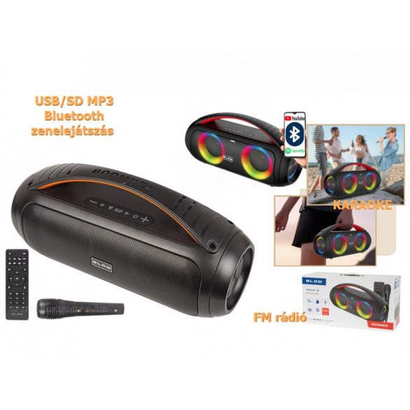 Hordozható Bluetooth Karaoke hangszóró mikrofonnal BoomBox M0356BT