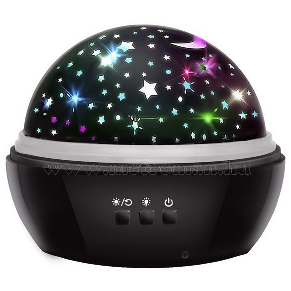 Hangulatos éjszakai fény Csillagos égbolt / Tenger víz alatti világ RGB LED projektor M1652-Black