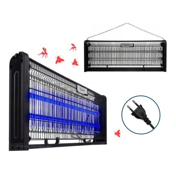 Nagyméretű elektromos szúnyog és rovarölő lámpa, rovarcsapda UV fénnyel MLG-40W-UV