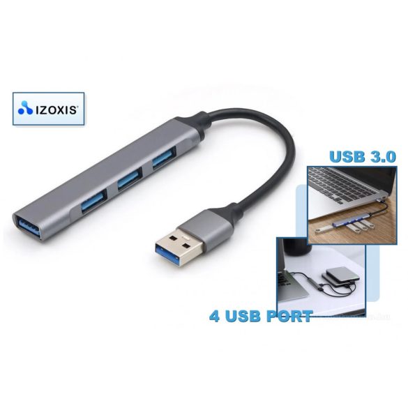 USB elosztó 3.0 4 USB porttal IZOXIS M23316