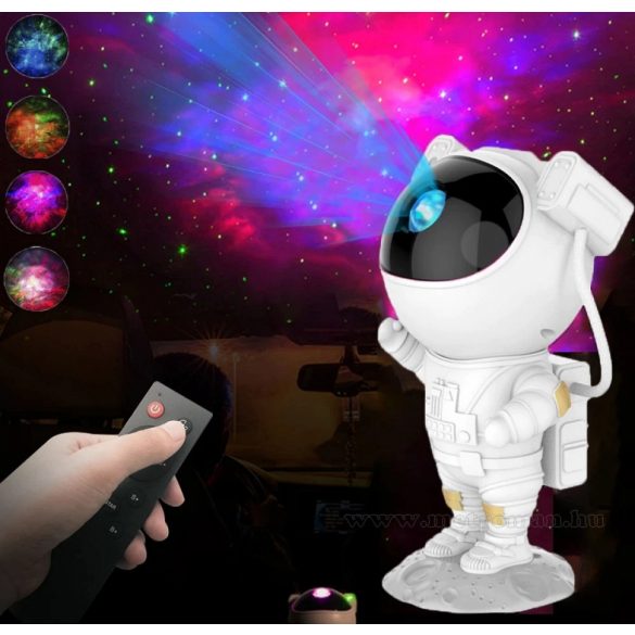 Asztronauta Űrhajós csillagos égbolt Lézer és RGB LED projektor hangulatvilágítás M235A-RGB