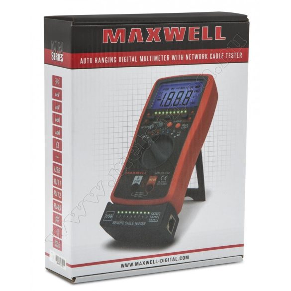 Digitális multiméter és automata kábelteszter Maxwell 25334
