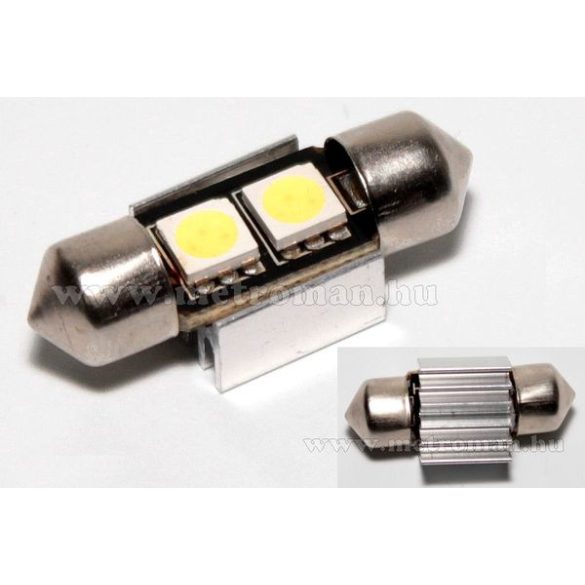 Autós szofita LED izzó, 2 db SMD LED-del, Can-Bus, 31 mm, 31MM2SMD5050LED