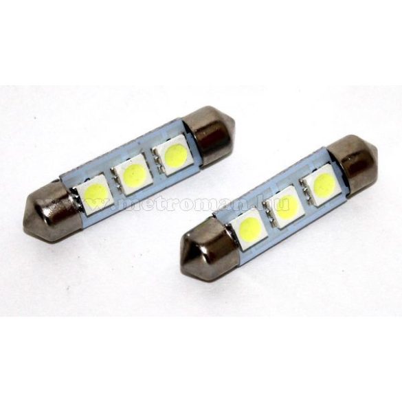 Autós szofita LED izzó 3 db szuperfényes SMD LED-del, 36MM3SMD5050