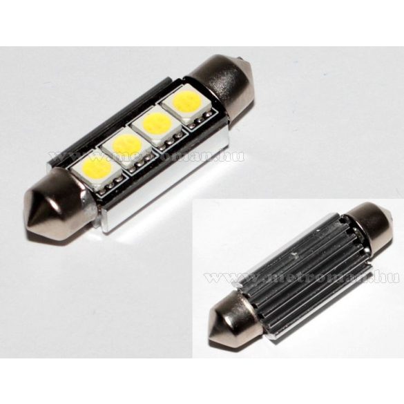 Autós szofita LED izzó, 4 db SMD LED-del, Can-Bus, 42 mm, MM-42MM4SMD5050