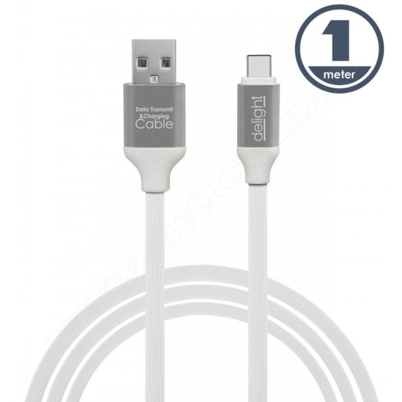 USB / USB-C telefontöltő és adatkábel 1 m fehér 55436W