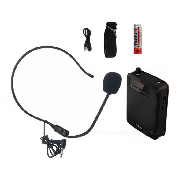 Hordozható idegenvezető kihangosító fejmikrofonnal és MP3 lejátszóval M70301C