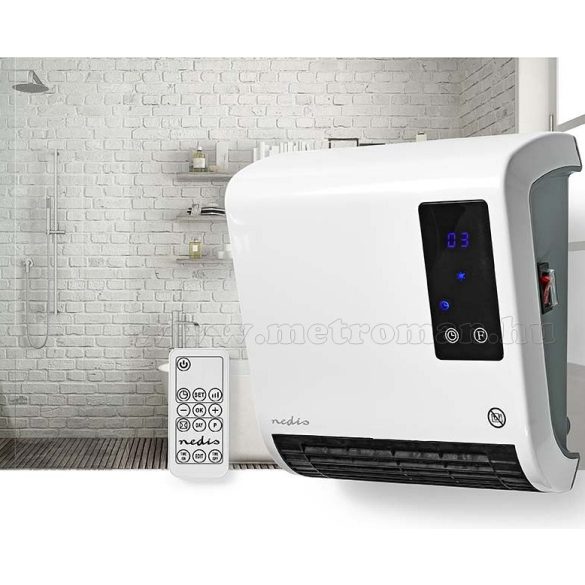 Fürdőszobai elektromos ventilátoros programozható falra szerelhető fűtőtest MBA20WT-IP22