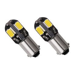   Autós LED izzó fehér, 8 db szuperfényes SMD LED-del BA9S8SMD5050CANF