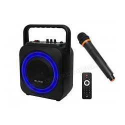   Hordozható Karaoke szett USB/MP3 Bluetooth zenelejátszó, vezeték nélküli mikrofonnal, BT800