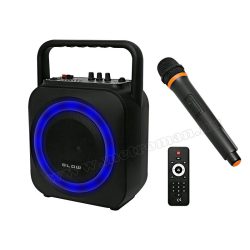   Hordozható Karaoke szett USB/MP3 Bluetooth zenelejátszó, vezeték nélküli mikrofonnal, BT800