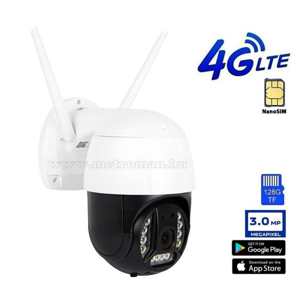 4G IP kamera, mobilnetes SIM kártyás kültéri biztonsági kamera MC15H-3MP-4G-PTZ V380PRO
