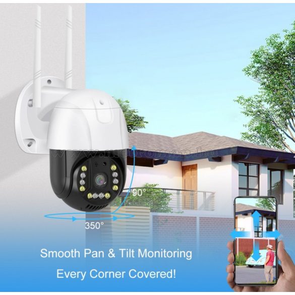 4G IP kamera, mobilnetes SIM kártyás kültéri biztonsági kamera MC15H-3MP-4G-PTZ V380PRO