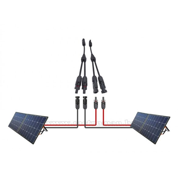 MC4 Y közösítő, elosztó adapter kábel szett napelemekhez MC4-Y2