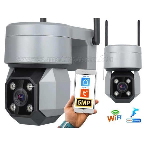 Vezeték nélküli Kültéri SD DVR Wifi IP Android iPhone megfigyelő kamera MCAM33-5MP-PTZ WIFI TuyaSmart