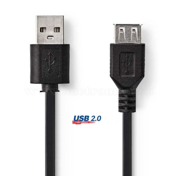 USB 2.0 kábel, 1 m, A dugó - A aljzat CCGP60010BK10