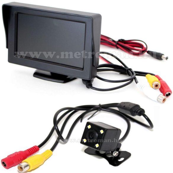 Tolatókamera szett 4,3"-os LCD monitorral, CLM-0105-CAPS0212LED