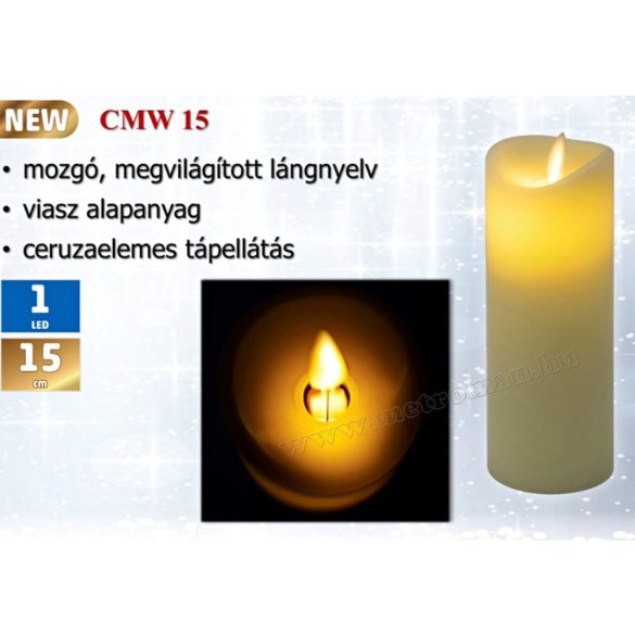 LED gyertya, mozgó lángeffekttel CMW 15