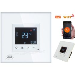   Intelligens Wifi okos termosztát Gázkazánhoz és elektromos fűtéshez MCT25W-WIFI TuyaSmart Fehér