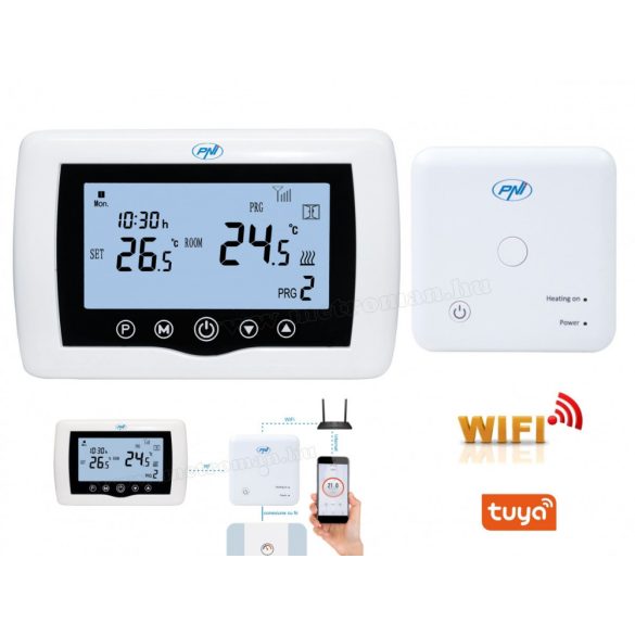 Intelligens vezeték nélküli Wifi okos termosztát MCT36-WIFI-RF1 TuyaSmart