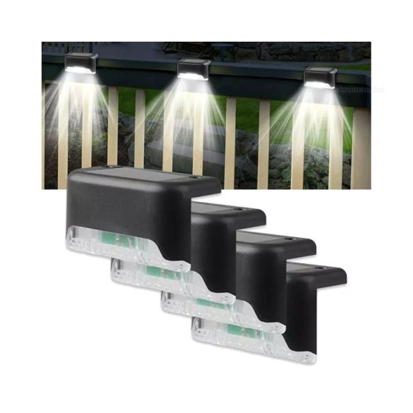 Napelemes kerítés és lépcsőmegvilágító LED lámpa készlet MD53C-SOLAR