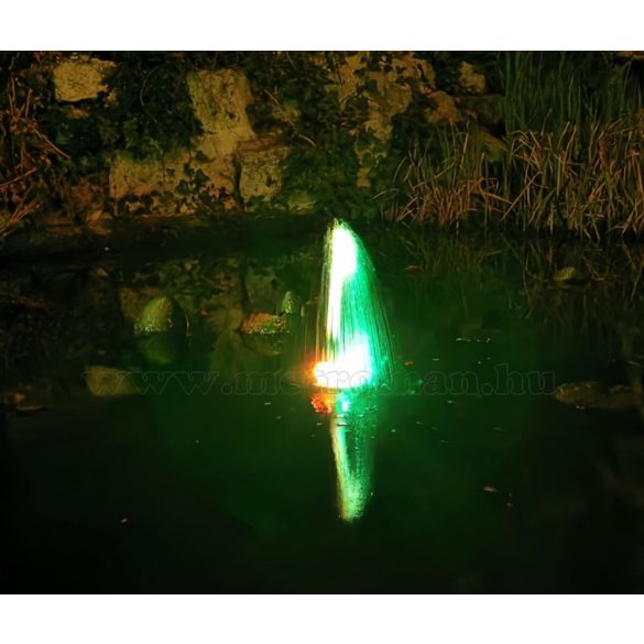 Úszó napelemes kerti szökőkút LED világítással MD70G-RGB-Solar