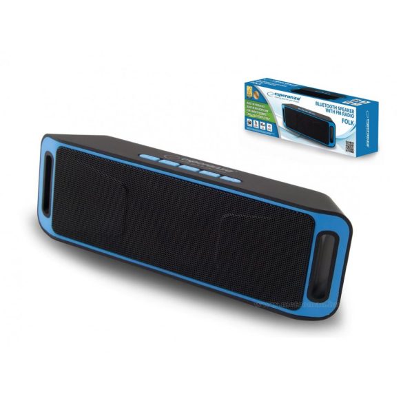 Hordozható SD USB MP3 lejátszó Bluetooth multimédia hangszóró Esperanza EP126KB