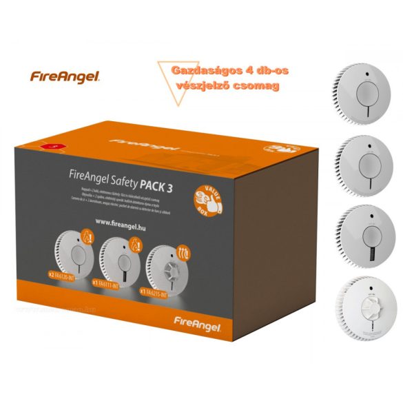 Fireangel Safety pack 3 füst és hőérzékelő vészjelző csomag MFASP3