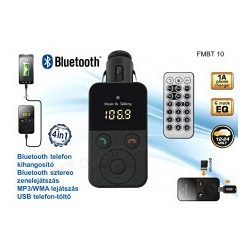 MP3 FM transzmitter és Bluetooth kihangosító FMBT 10