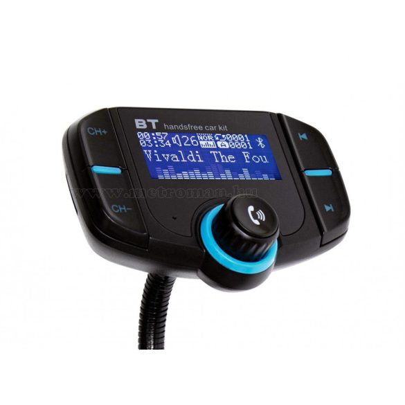 MP3 FM transzmitter és Bluetooth kihangosító és zenelejátszó FMBT XPRO