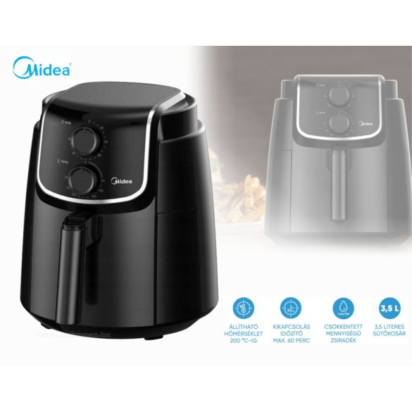 MIDEA Air fryer Forrólevegős sütő MFTN35D  