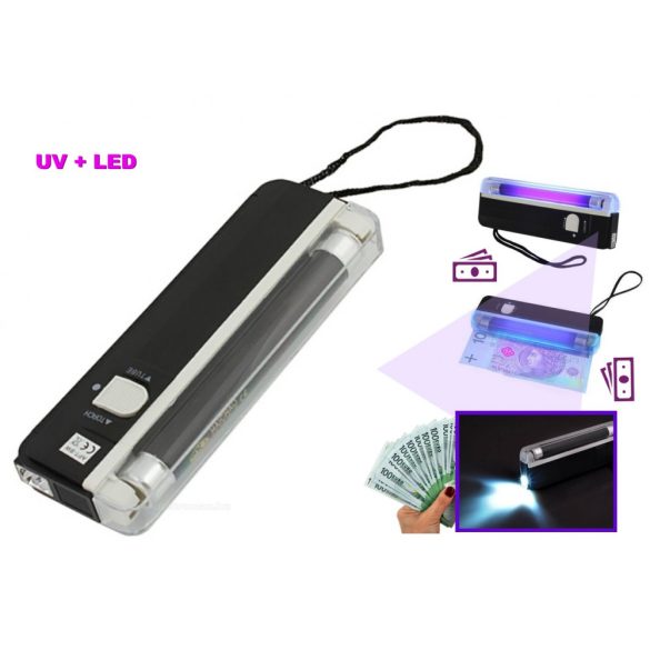 Hordozható Bankjegy vizsgáló UV fény lámpa MG268UV