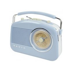 Retró rádió, világos kék színű, König HAV-TR710BE