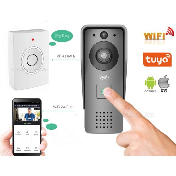 Wifi IP Android, iOS Okos vezeték nélküli Video kaputelefon HOUSE910-WIFI TUYA SMART