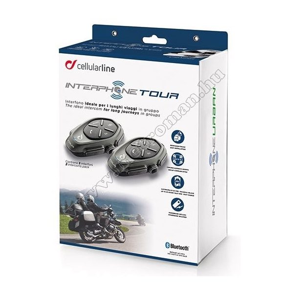 Motoros Bluetooth kihangosító és headszett, Interphone TOUR Twin Pack