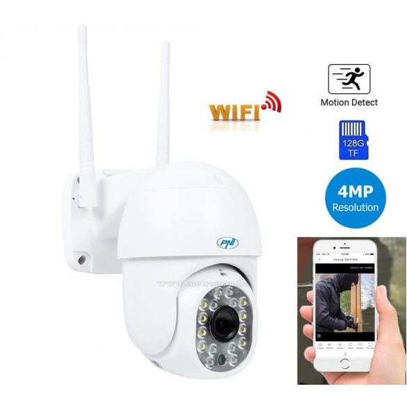 Vezeték nélküli Android iOS Wifi SD kártyás megfigyelőkamera MIP440-4MP-PTZ CamHi Pro