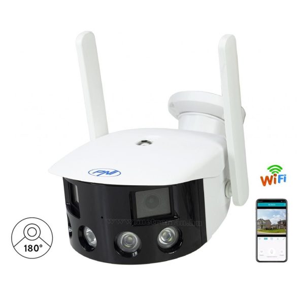 Vezeték nélküli kültéri kétkamerás Wifi IP megfigyelőkamera 180 fok látószöggel IP590-FHD-DUAL ICSee