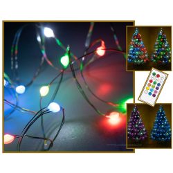   Változtatható színű USB RGB mikro LED karácsonyi fényfüzér távirányítóval ML112RGB