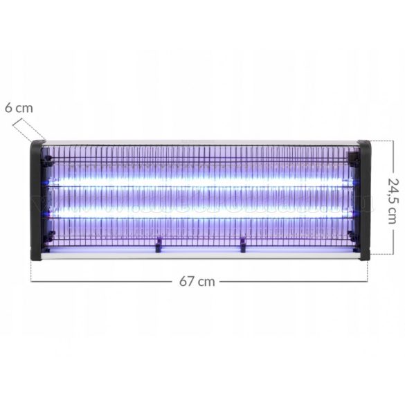 Nagyméretű elektromos szúnyog és rovarölő lámpa, rovarcsapda UV fénnyel MLG-D40W-UV