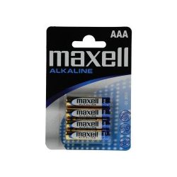 MAXELL alkáli, AAA mini ceruza elem, 1,5 V-os LR03-4