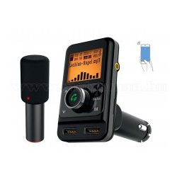   FM transzmitter és Bluetooth kihangosító karaoke mikrofonnal TR225