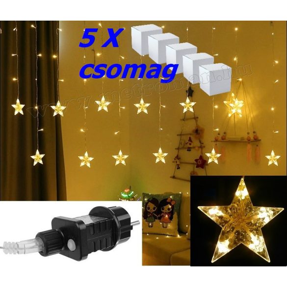 Karácsonyi csillag LED fényfüzér 5 db-os csomag M1320LED-5X 